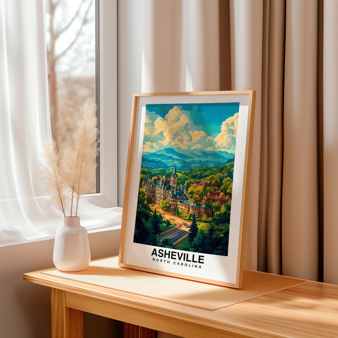 Asheville Travel Print North Carolina Travel Poster Asheville Travel Gift City Poster Carolina Culture - Image 3