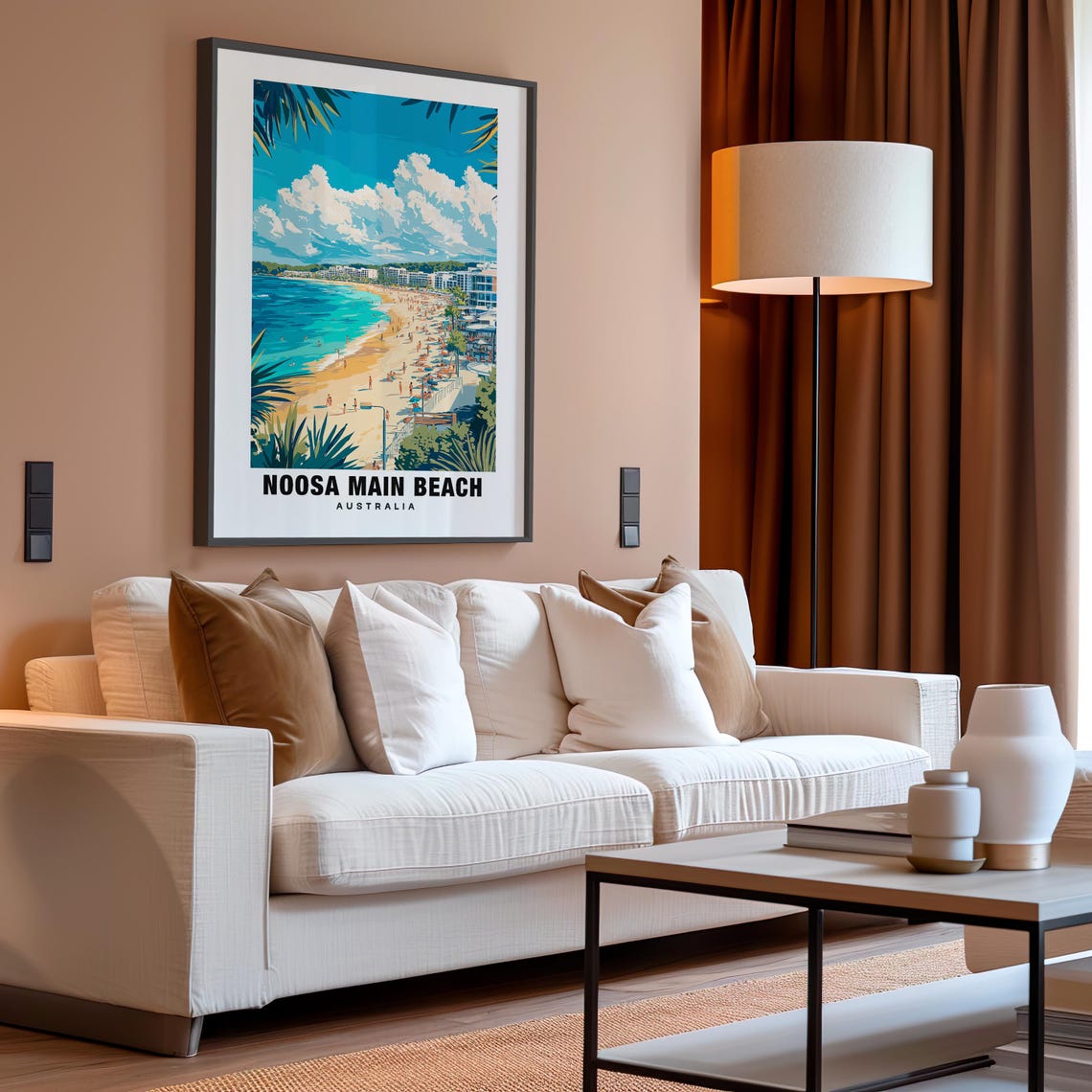Noosa Main Beach Print Australia Poster Noosa Views Noosa Beach Noosa Town Australia Charm Noosa Beauty Noosa Heritage Noosa Art - Image 4