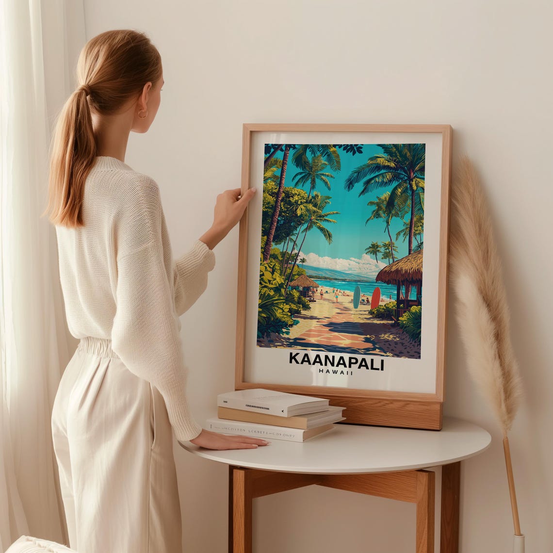 Kaanapali City Print Kaanapali Travel Poster Maui Travel Gift Kaanapali Maui Poster Kaanapali Gift Hawaii Culture - Image 2