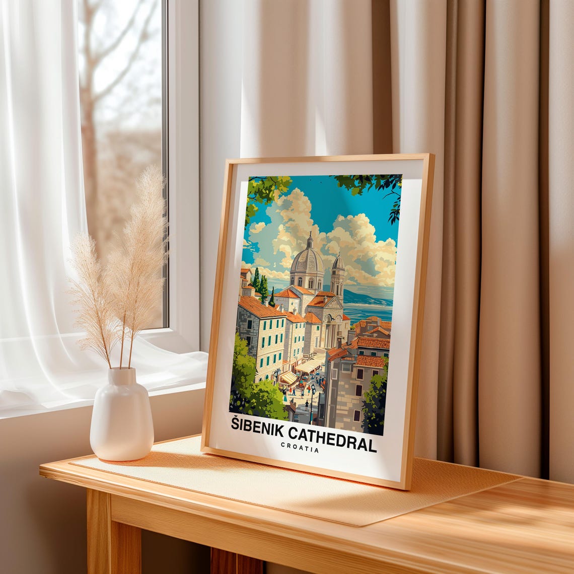Ibenik Cathedral Travel Print Wall Art Ibenik Croatia City Print Ibenik Cathedral Travel Gift Ibenik Cathedral Poster Wall Art - Image 3