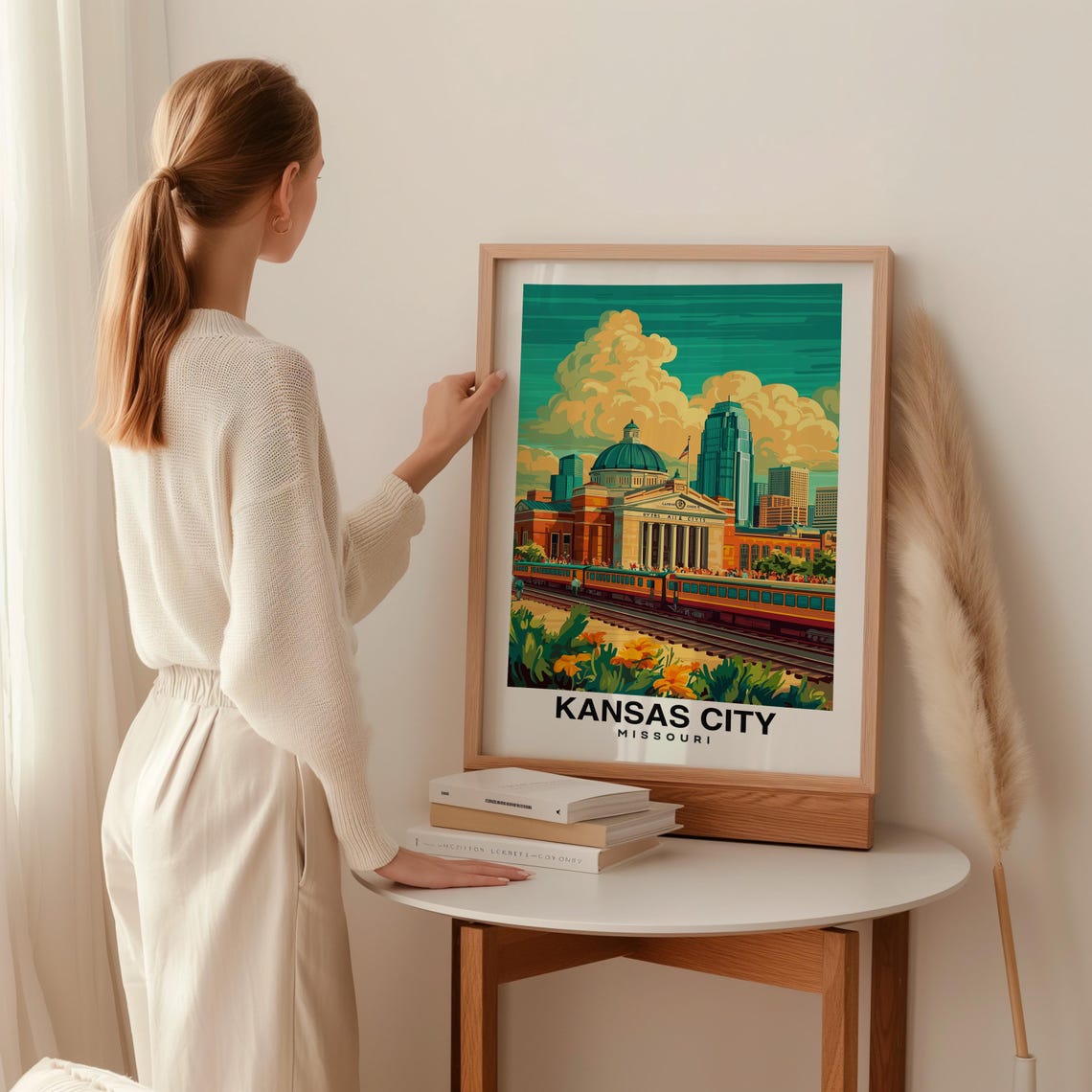 Kansas City Print Usa Poster Travel Wall Art Cityscape Print Urban Decor Scenic Art Landmark Print Travel Poster Usa Culture - Image 2