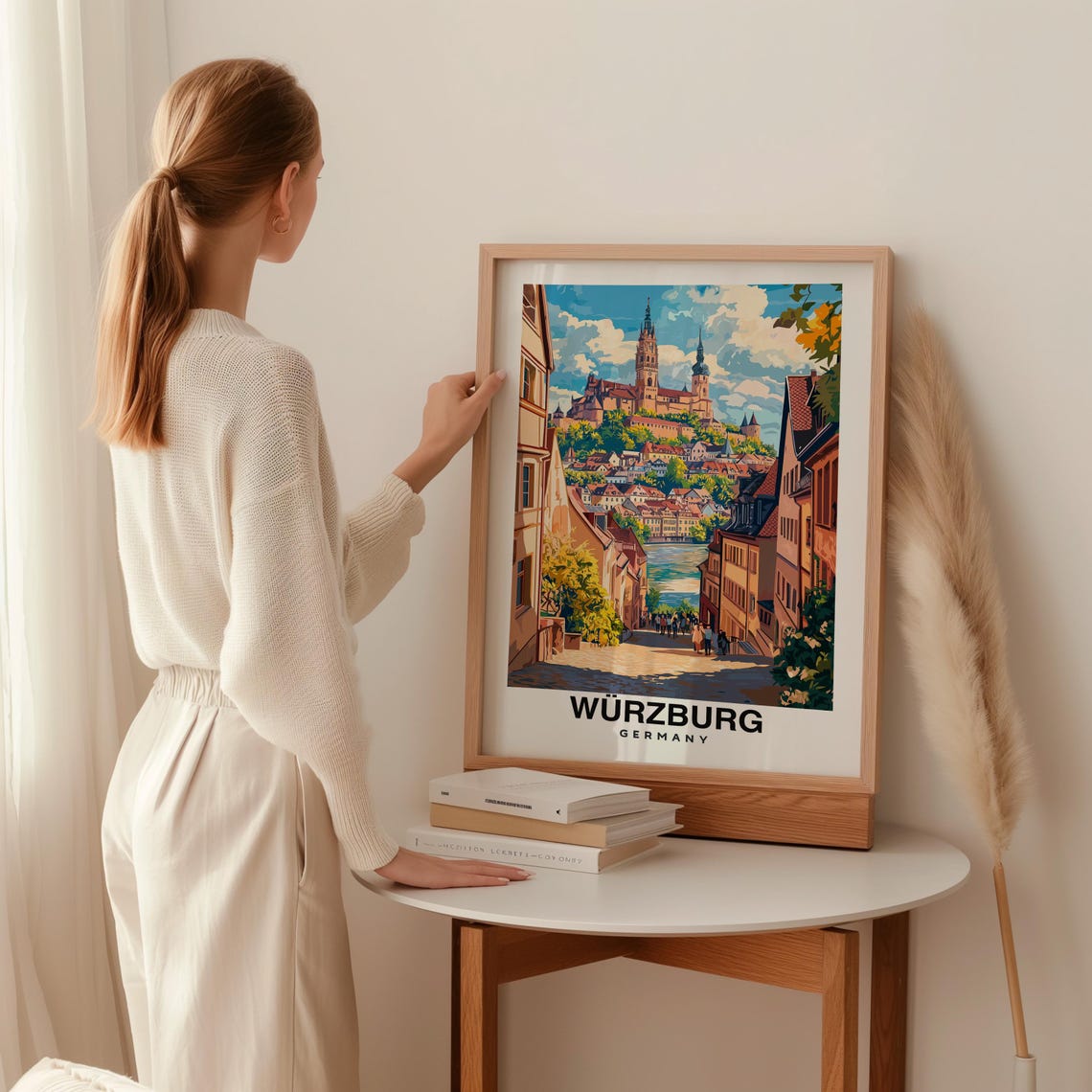 Wrzburg Print Germany Poster Travel Wall Art Cityscape Print Scenic Art Historic Decor European Landscape Travel Poster - Image 2