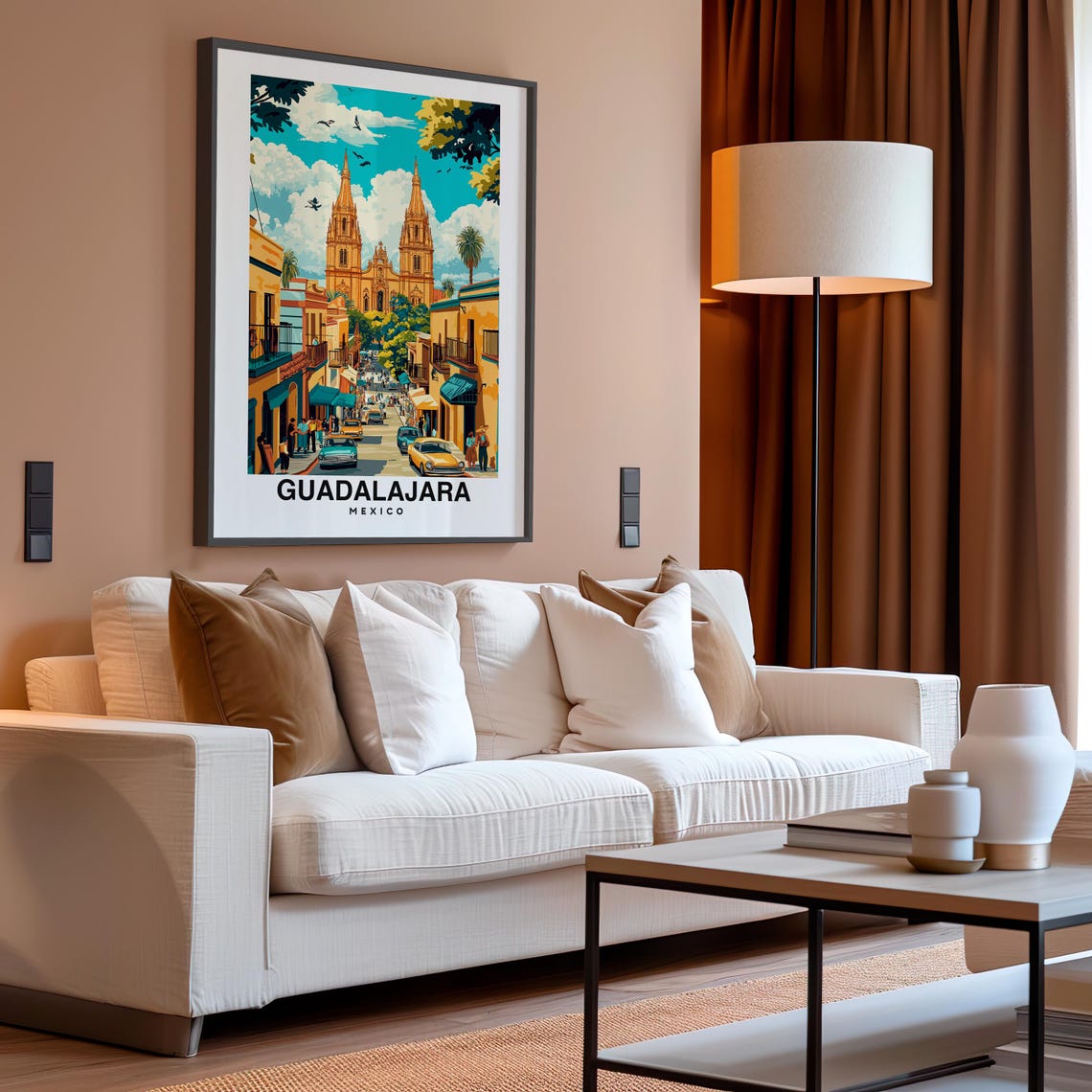 Guadalajara Print Mexico Poster Travel Wall Art Cityscape Print Scenic Art Historic Decor Mexican Culture Travel Poster Mexico Art - Image 4