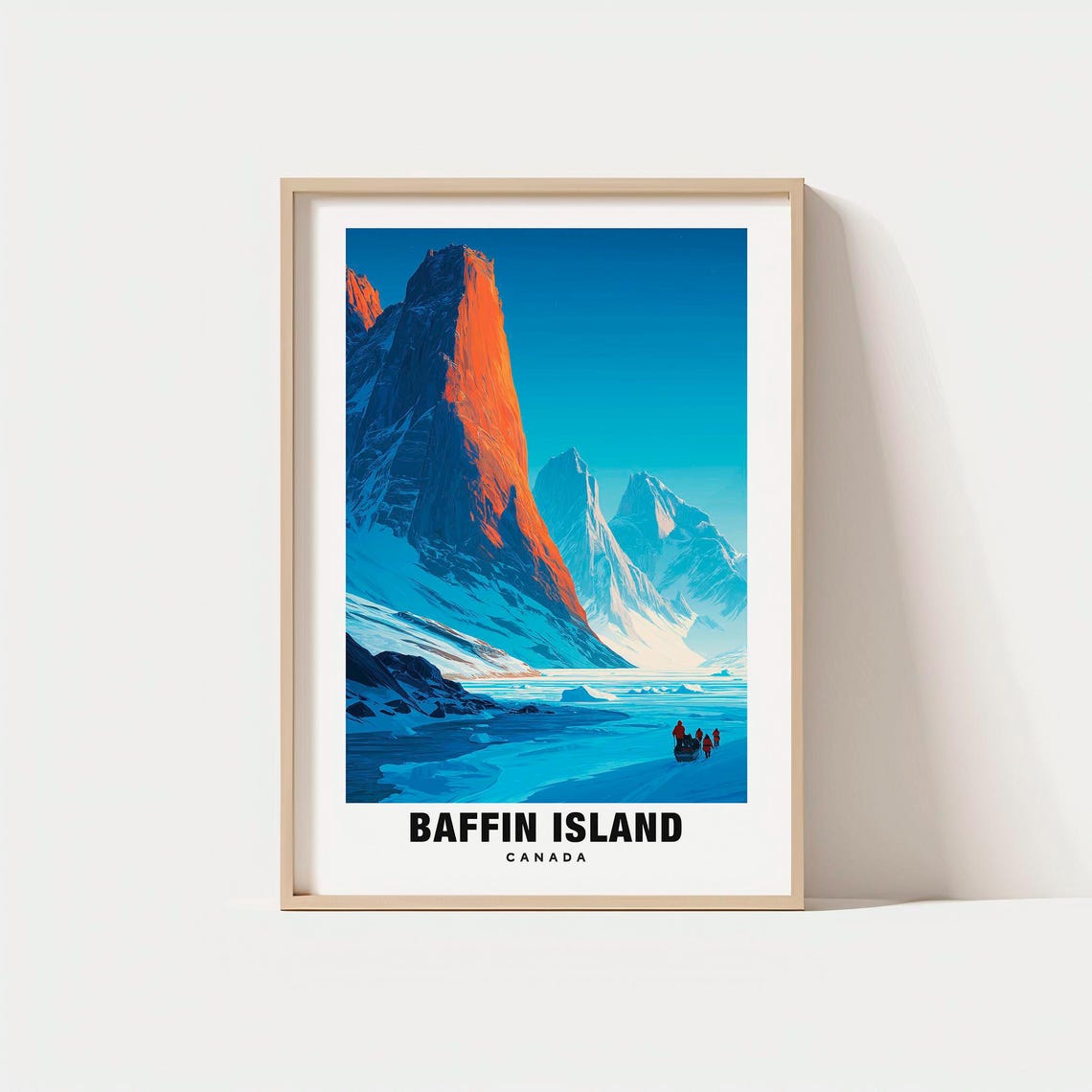 Baffin Island Canada Arctic Peaks Ice Expedition Travel Poster