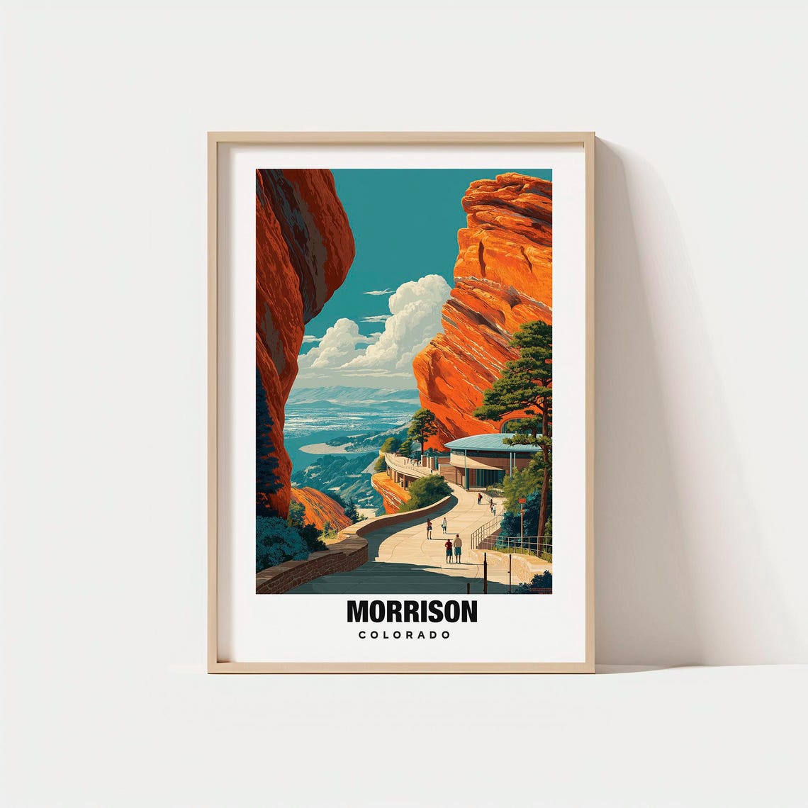 Morrison Colorado Red Rocks Amphitheatre Canyon Travel Poster