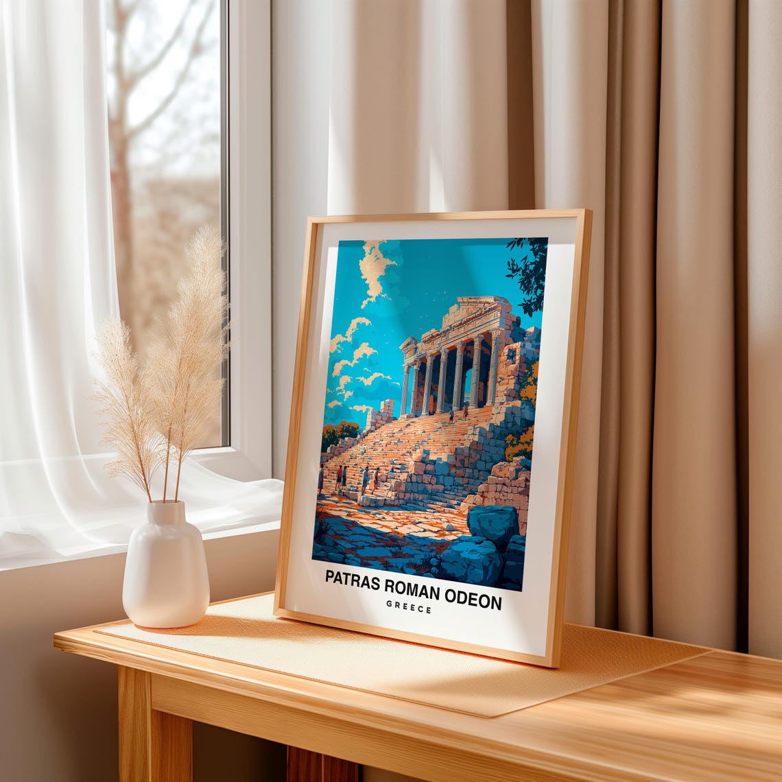 Patras Roman Odeon Travel Print Wall Art Patras Greece City Print Patras Roman Odeon Travel Gift Patras Roman Odeon Poster Travel Gift - Image 3
