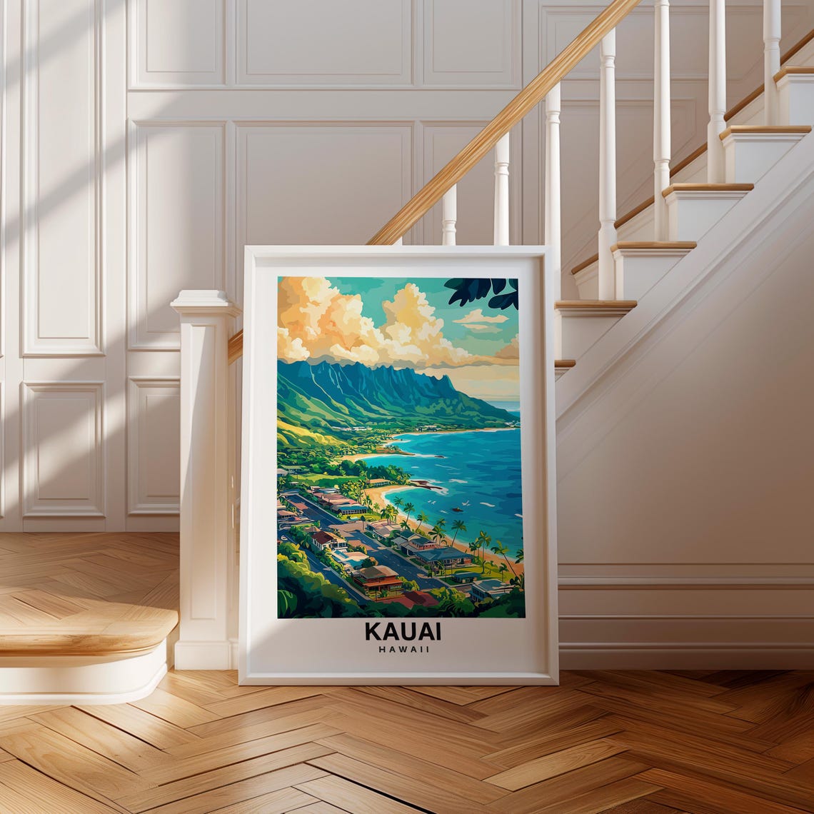 Kauai Print Hawaii Poster Travel Wall Art Island Print Usa Poster Tropical Art Scenic Decor Coastal Print Travel Poster