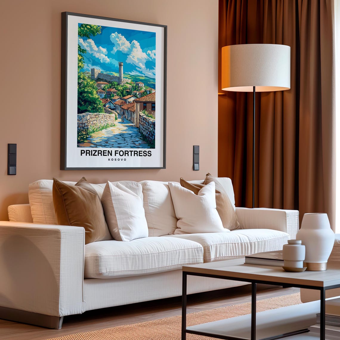Prizren Fortress Travel Print Wall Art Prizren Kosovo City Print Prizren Fortress Travel Gift Prizren Fortress Poster - Image 4