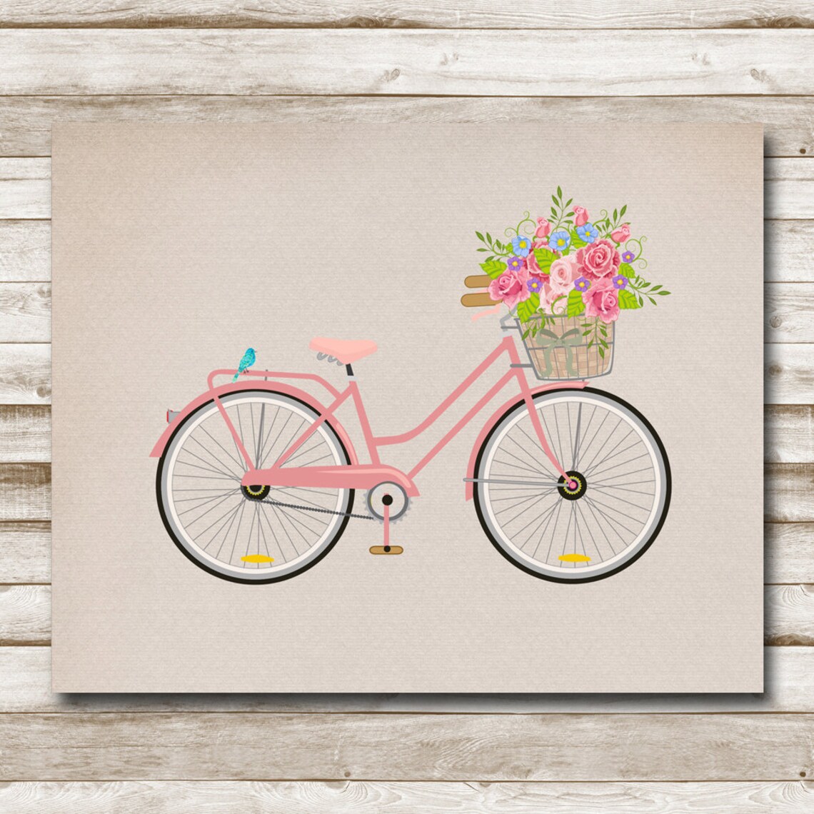 Bicycle Pink Bike Art, Nursery And Teen Decor - Image 4