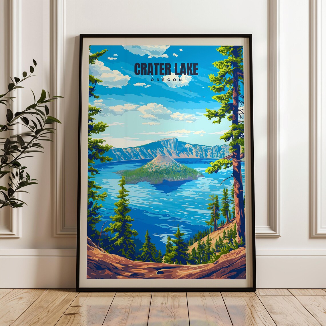 Crater Lake National Park, Oregon Travel Poster
