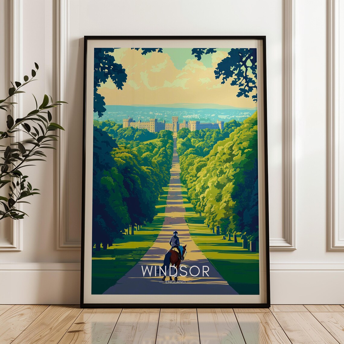 Windsor Travel Poster, England Wall Art Print
