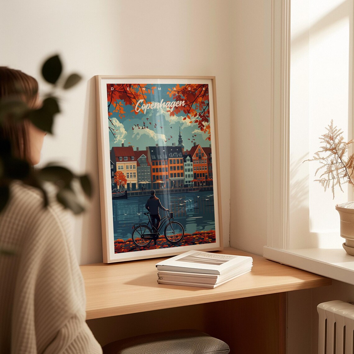 Copenhagen Denmark Office Decor Travel Poster - Image 2