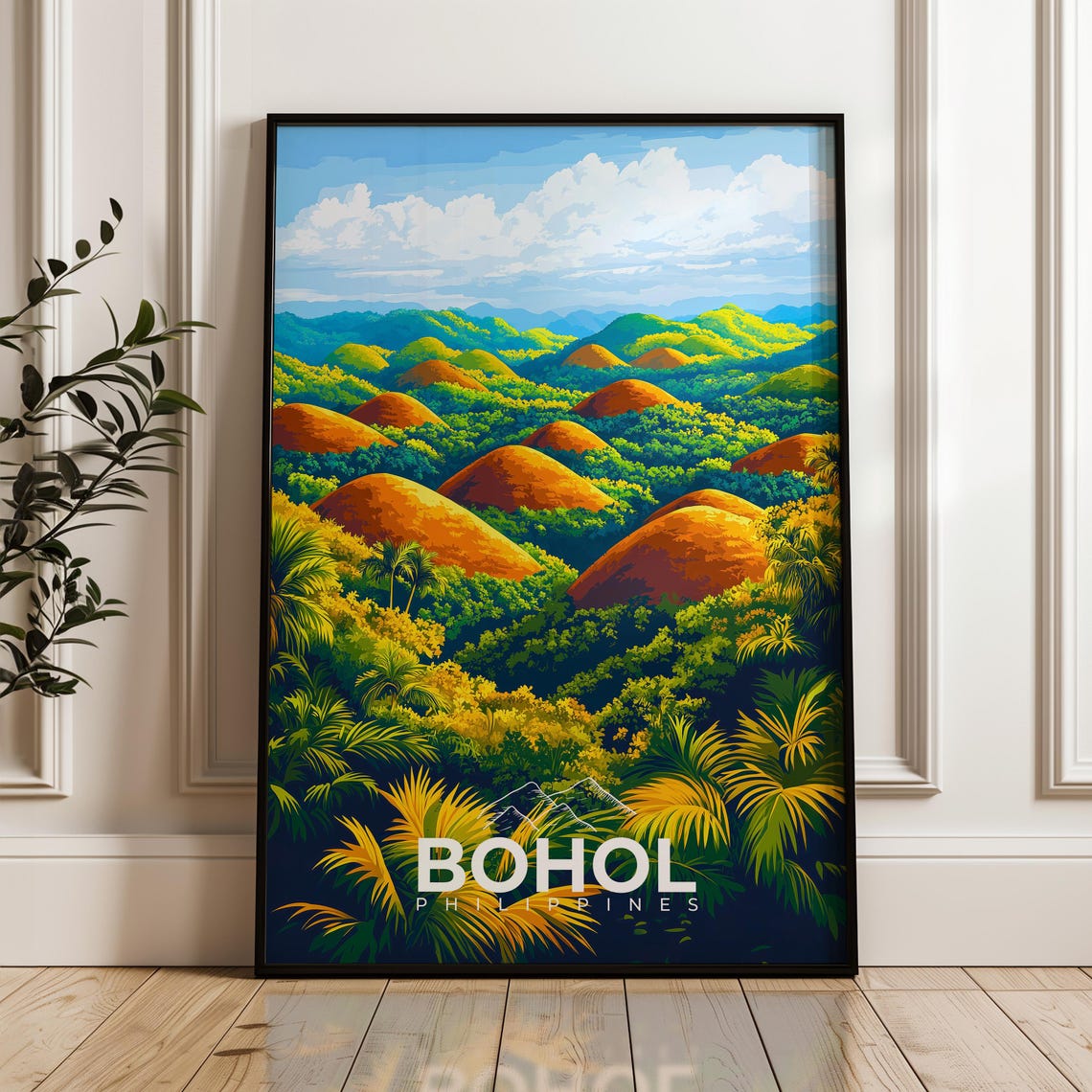Chocolate Hills Travel Poster, Philippines
