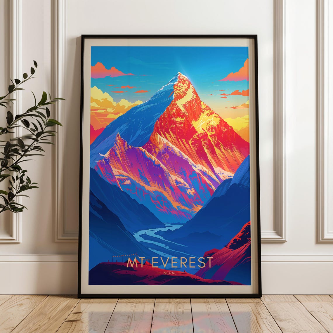 Mount Everest Nepal Himalaya Summit Sunrise Expedition Poster