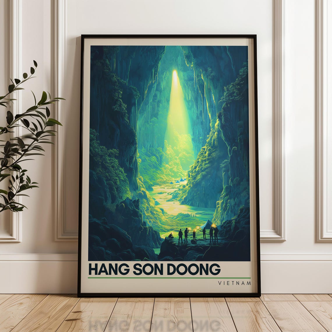 Hang Son Doong Vietnam Cave Expedition Bold Title Travel Poster