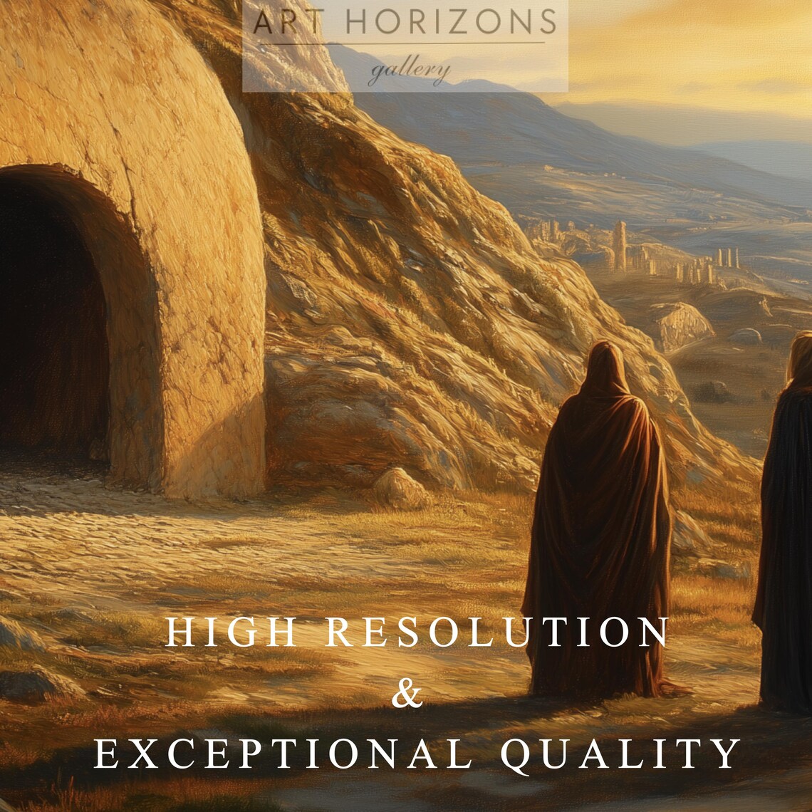 Empty Tomb Easter Morning Sunrise Women Religious Christian Art Poster - Image 3