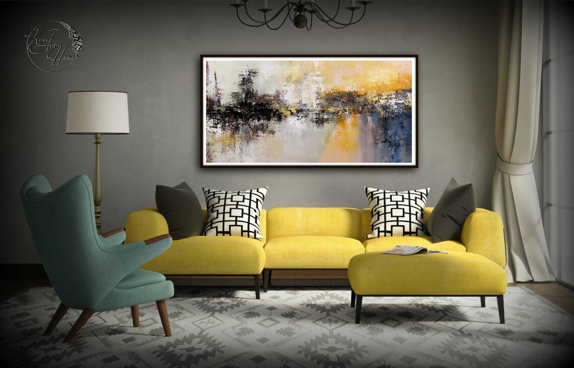 Textured Abstract Oil Painting, Oversize Wall Art - Image 4