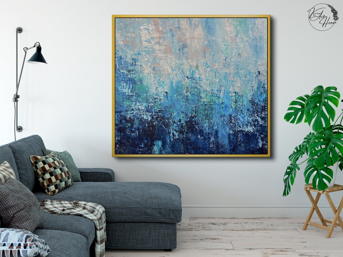 Abstract Coastal Seascape Art Print, Office Decor - Image 4