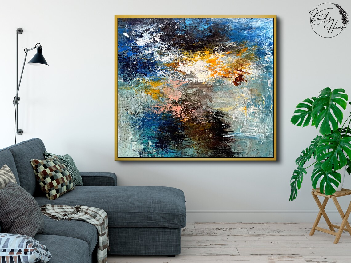 Blue Abstract Painting, Large Abstract Art Print - Image 2