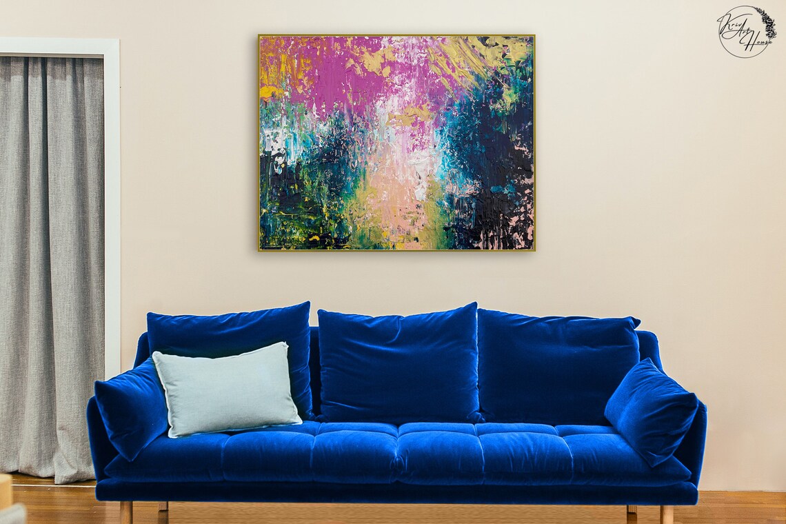 Colorful Abstract Painting Art Print, Maximalist Decor - Image 2