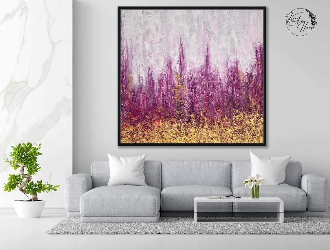 Abstract City Painting, Modern Art Poster Print - Image 4