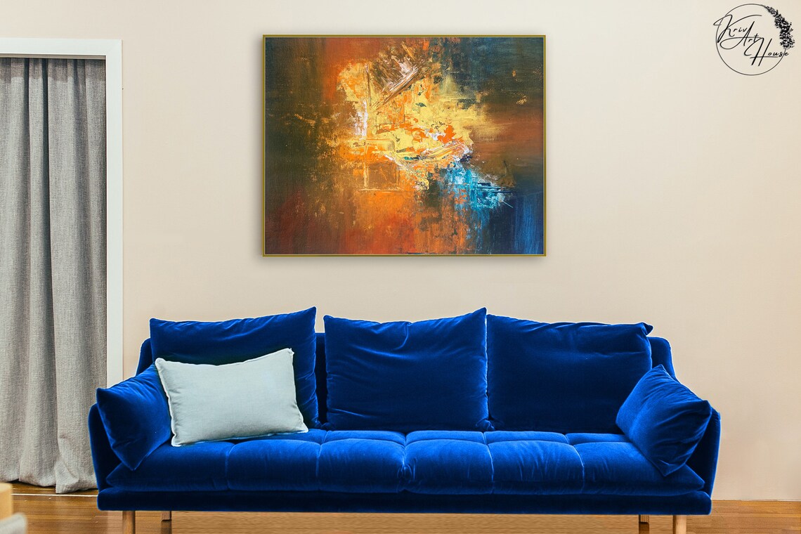 Space Collision Abstract Landscape, Celestial Art Print - Image 2