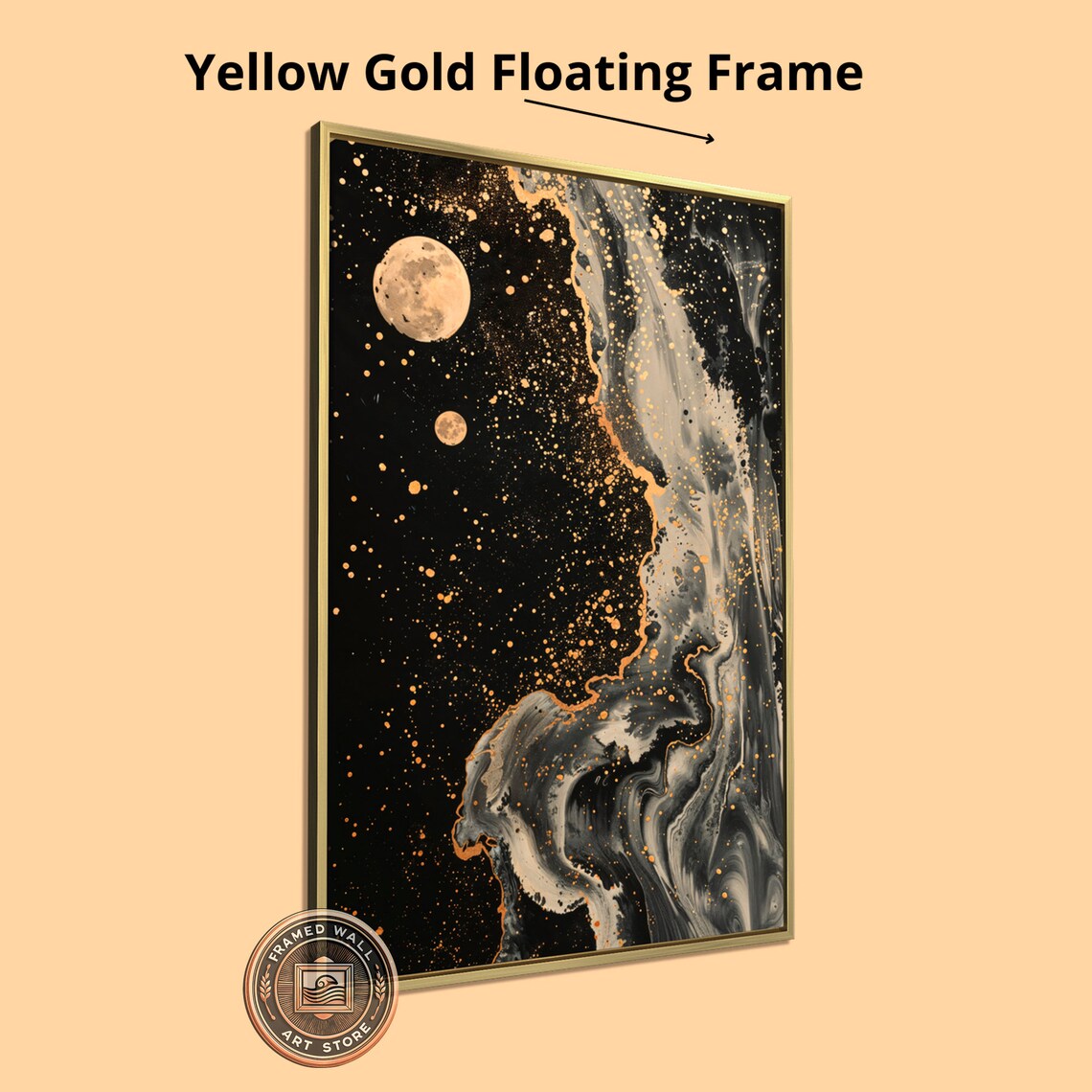 Mystical Moonscape Abstract Space Art Print - Image 4