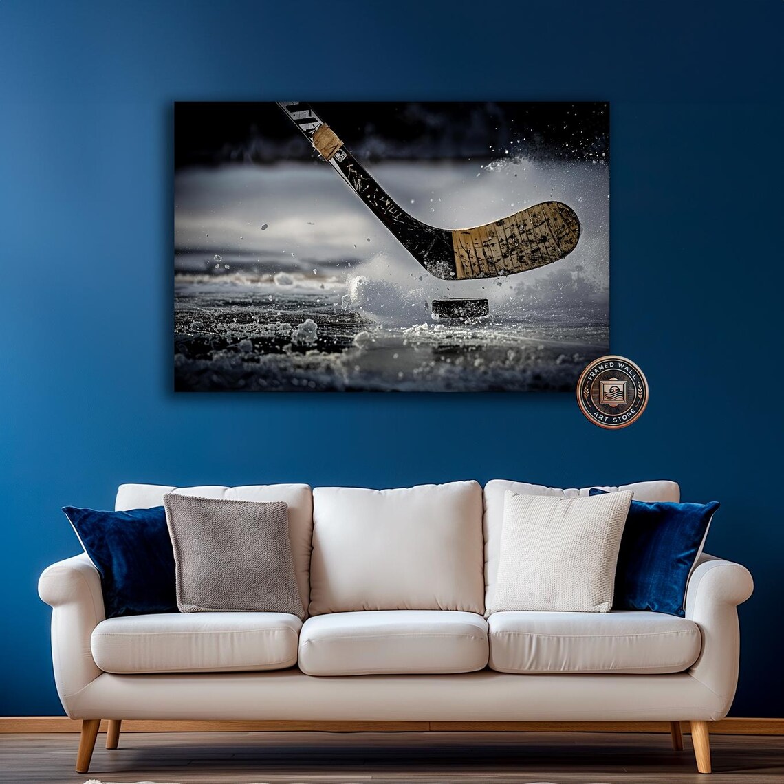 Hockey Stick and Puck Winter Sports Photo Art Print - Image 3