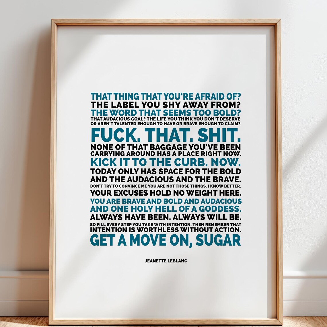 Motivational Quote, Courage And Confidence Art Print