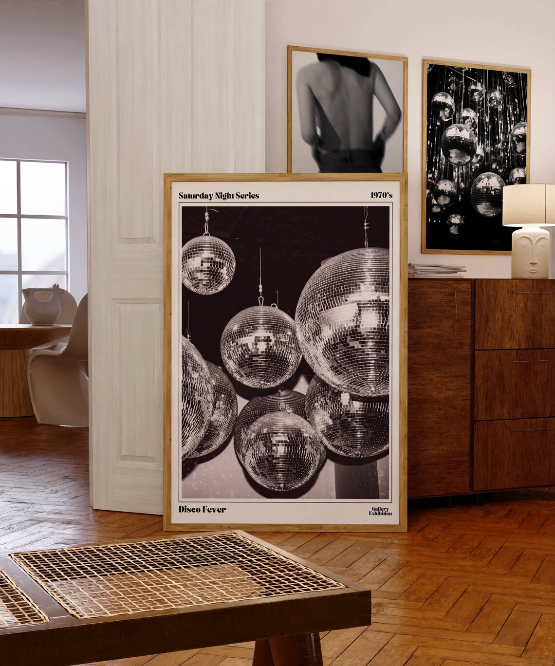 Disco Ball Print, Retro 70s Bar Cart Wall Art - Image 5