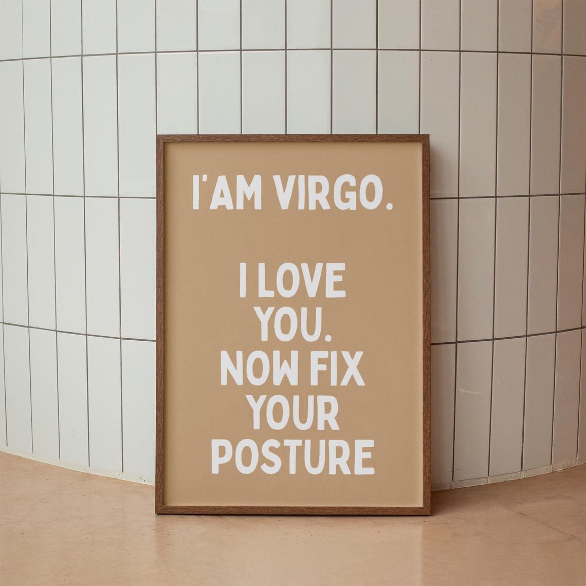 Funny Virgo Zodiac Poster Sarcastic Astrology Wall Art