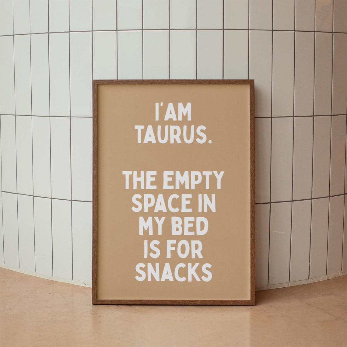 Funny Taurus Zodiac Poster Sarcastic Astrology Wall Art