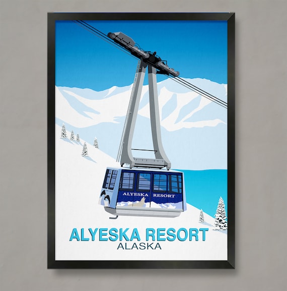 Alyeska Ski Resort in Alaska Travel Poster