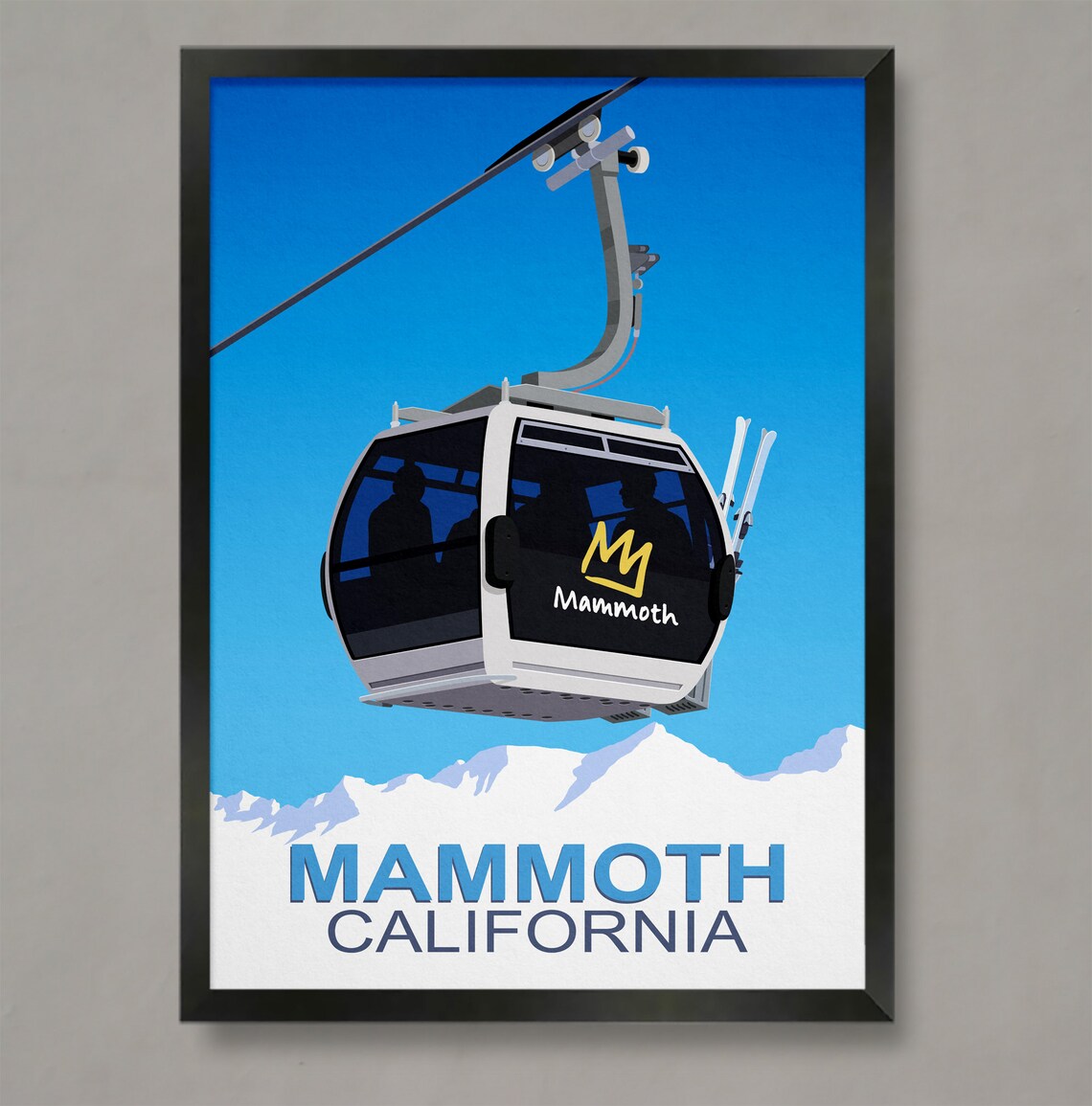 Mammoth Ski Resort California Travel Poster