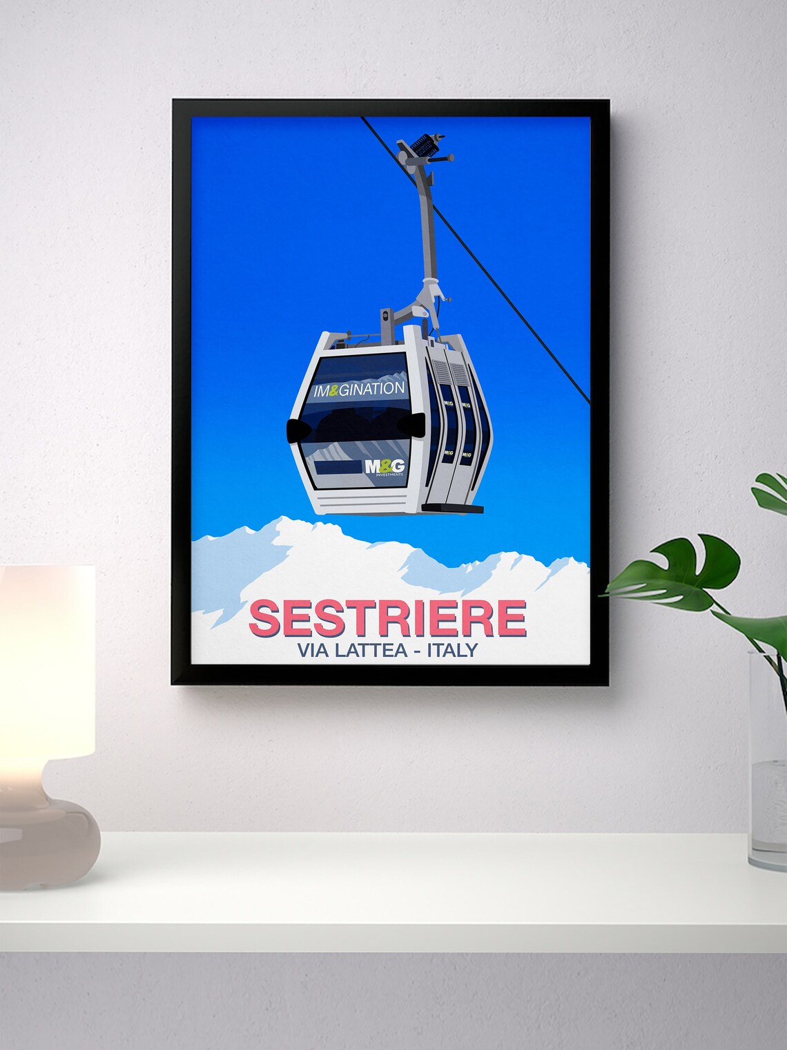 Sestriere Ski Resort Travel Poster, Ski Print - Image 4