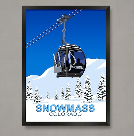 Snowmass Colorado Ski Resort Travel Poster