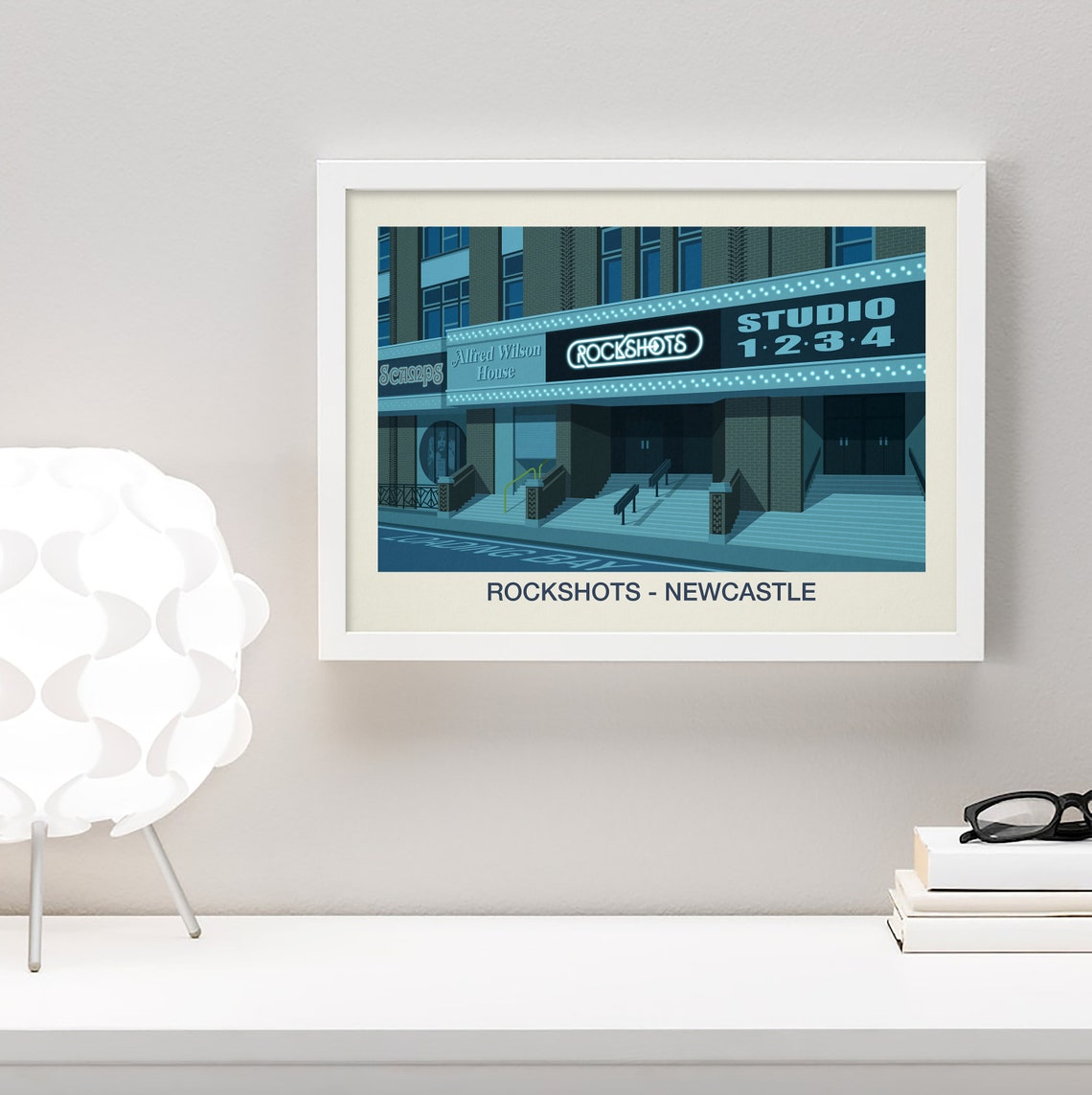 Rockshots Newcastle Nightclub Neon Sign Studio Venue Wall Art - Image 4