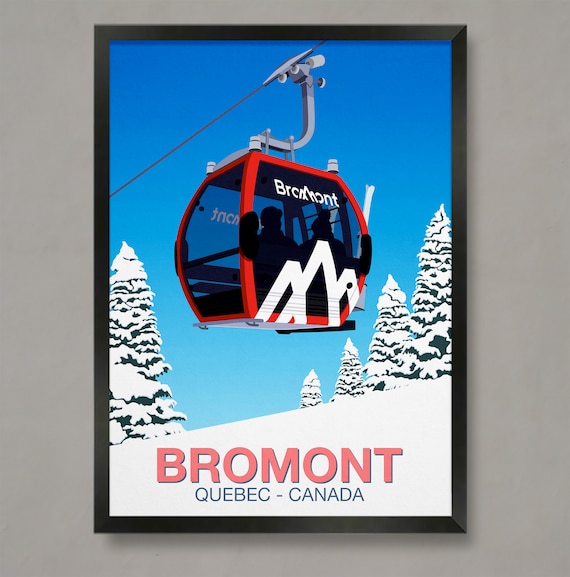 Bromont Ski Resort Poster, Ski Travel Poster
