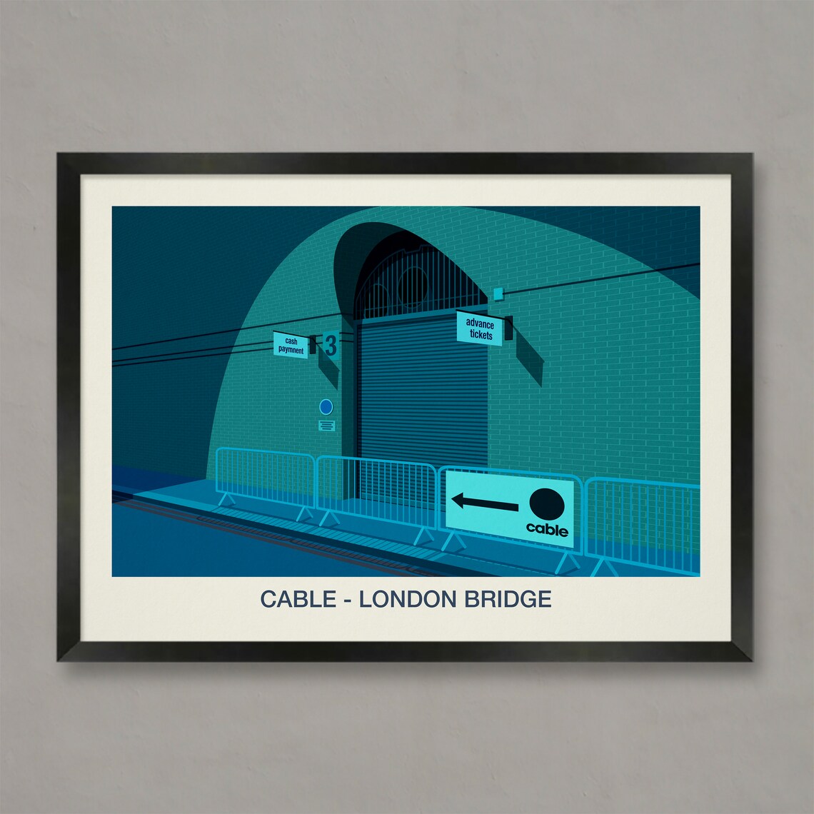 Cable London Bridge Nightclub Railway Arch Venue Illustration Poster