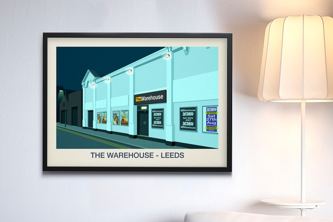 Warehouse Nightclub Art Print, Nightclub Poster - Image 3