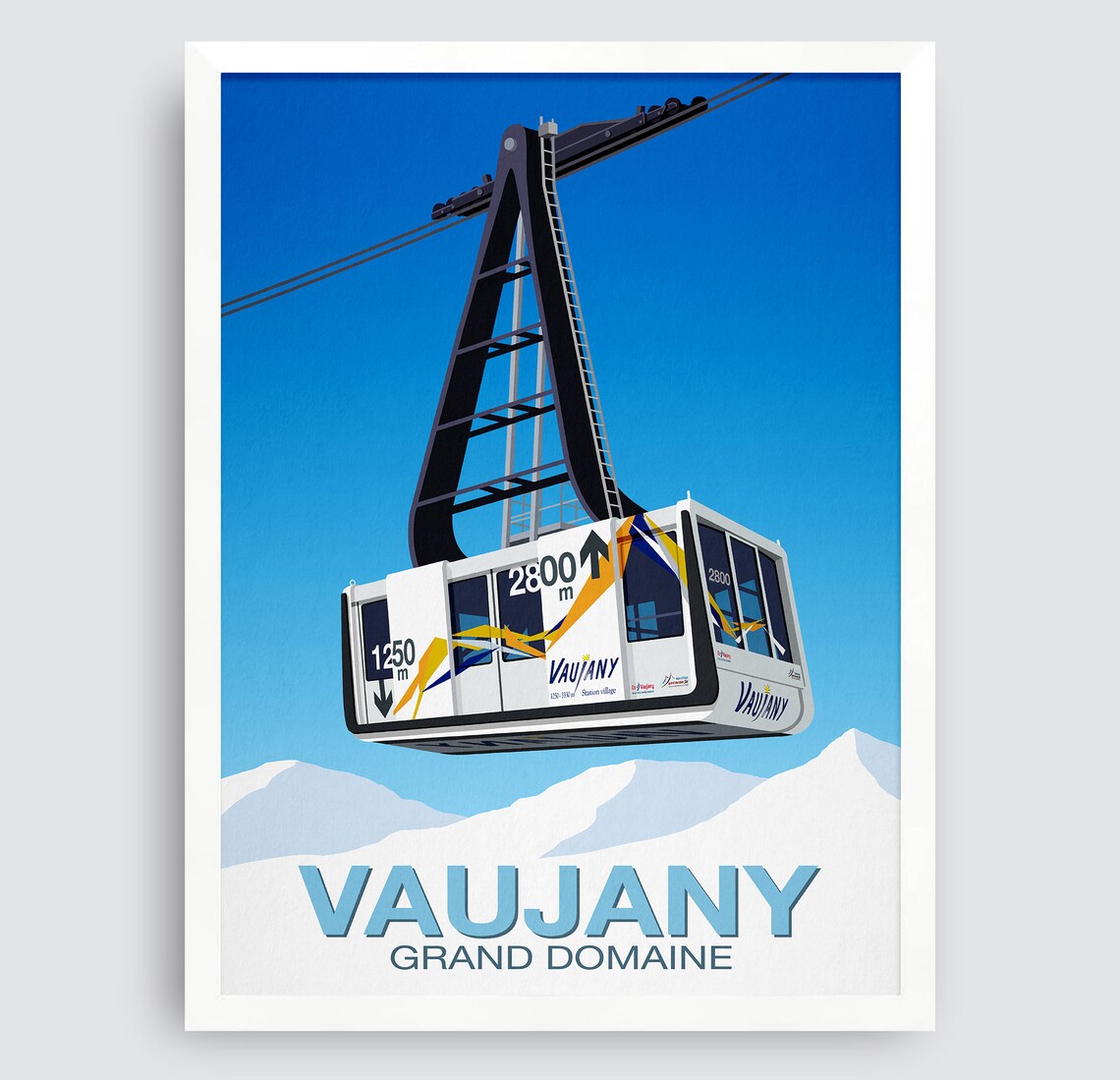 Vaujany Ski Resort Travel Poster - Image 3