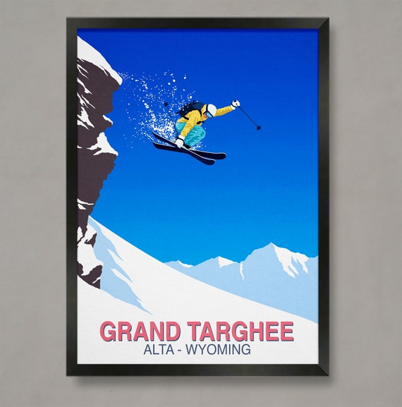 Grand Targhee Ski Poster Ski Resort Poster Ski Print Snowboard Poster Ski Gifts Ski Poster