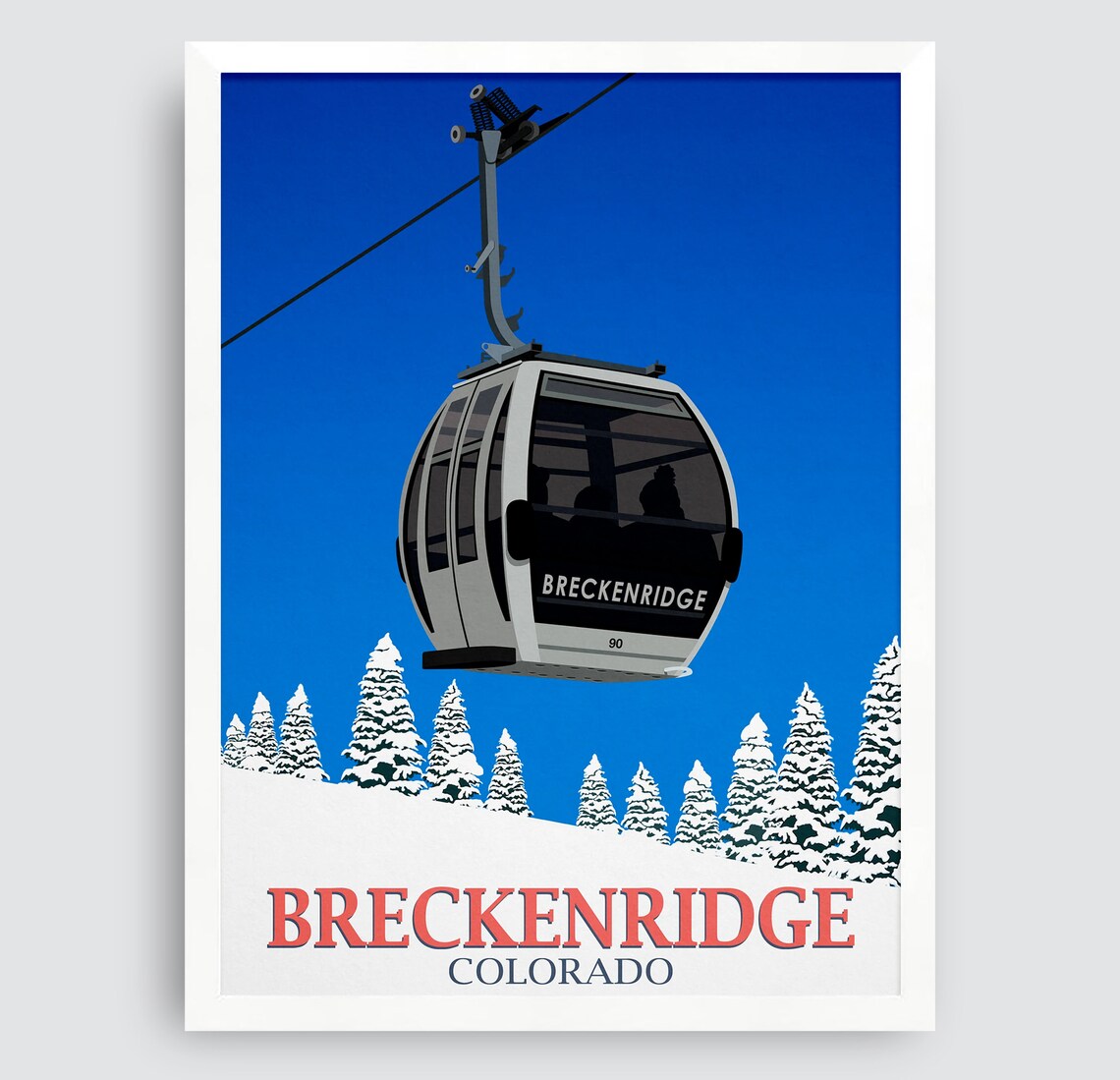 Breckenridge Ski Resort Poster, Winter Travel Print - Image 3