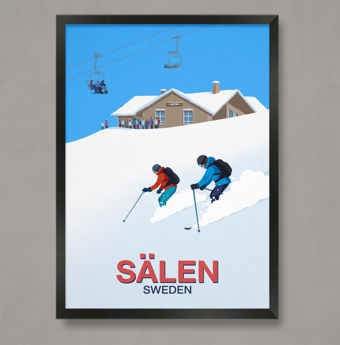 Salen Ski Poster Ski Resort Poster Ski Print Ski Poster Salen Ski Resort Print Salen Ski Print Salen Ski Resort Salen Salen Poster