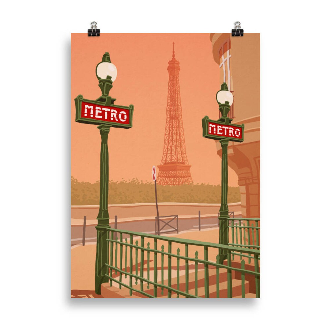 Paris Metro Station Art Print, Travel Poster - Image 3