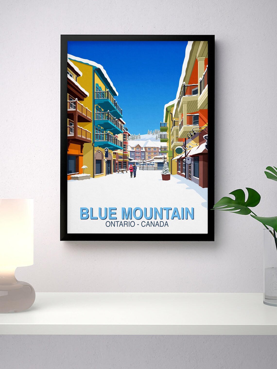 Blue Mountain Ski Poster, Vintage Ski Resort Print - Image 4