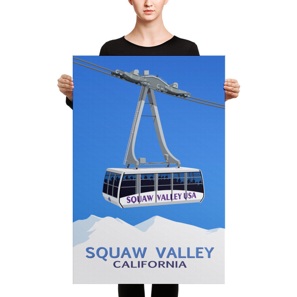 Squaw Valley Art Print, Mountain Landscape - Image 2