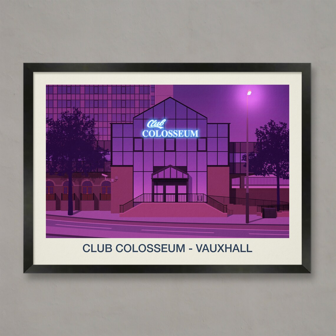 Club Colosseum Vauxhall London Nightclub Venue Illustration Poster