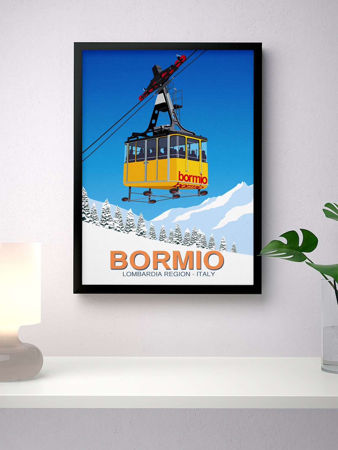 Bormio Ski Resort Poster, Ski Travel Poster - Image 4