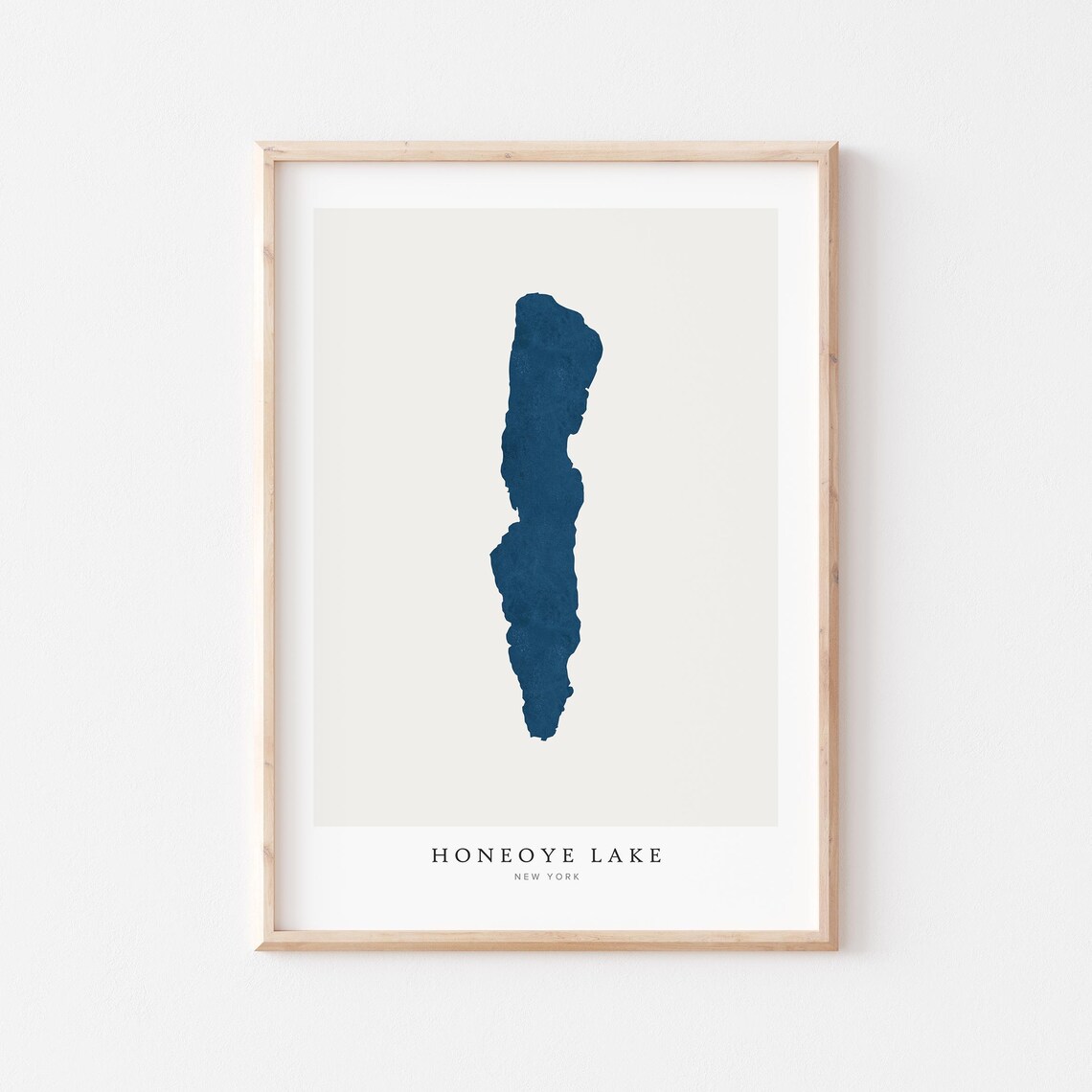 Honeoye Lake Print Poster Art Wall Map New York